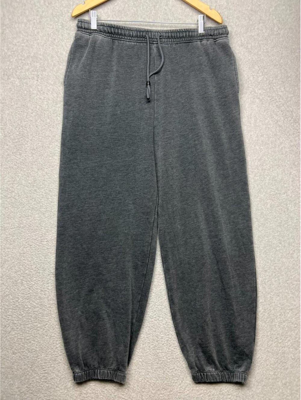 Aeropostale Baggy High Rise Fleece Sweatpants Xl Grey Streetwear Aesthetic Comfy